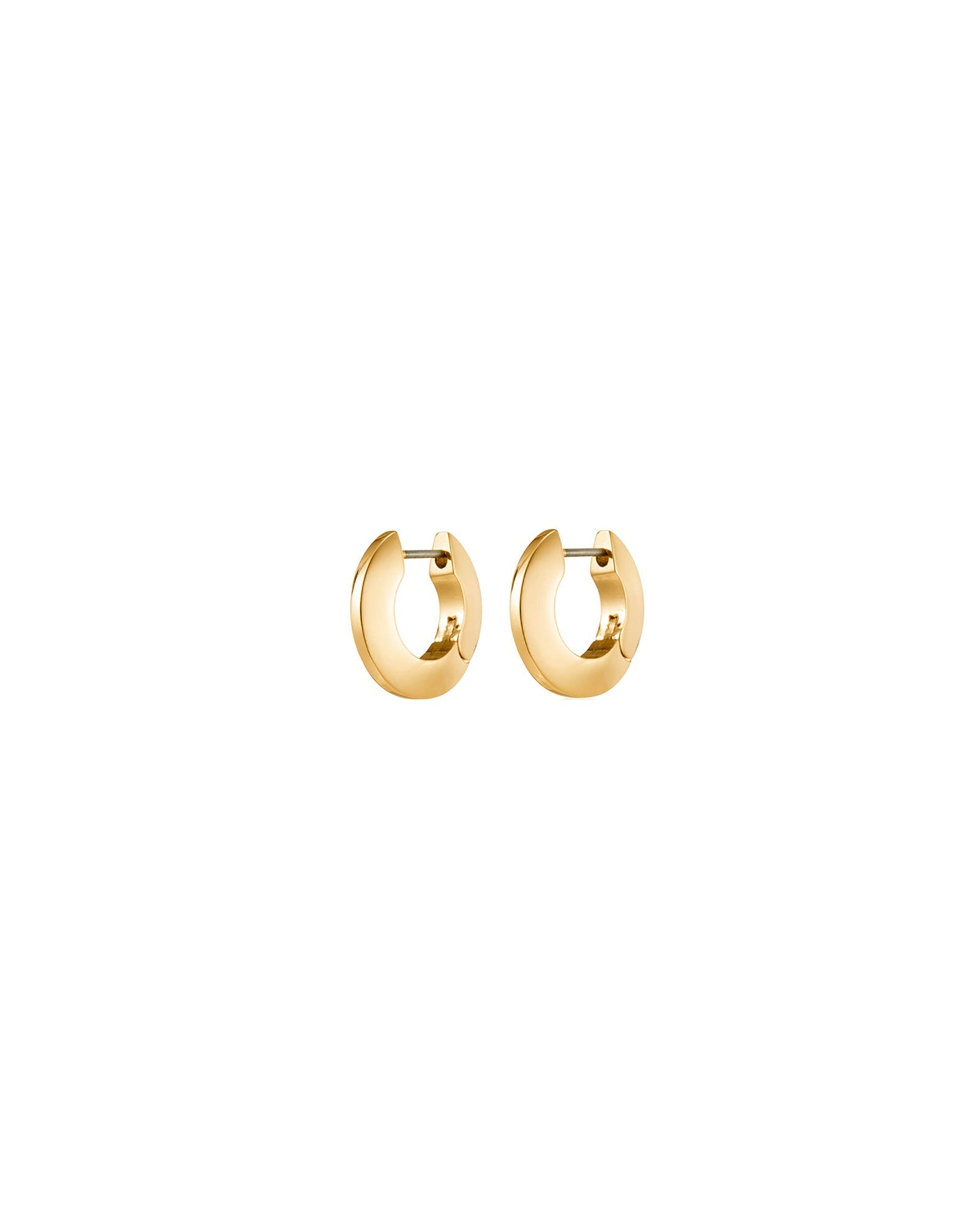 Jenny Bird-Toni Hinged Hoop Earrings I Small-Earrings-14k Gold Plated-Blue Ruby Jewellery-Vancouver Canada