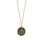 Pyrrha-True Love 14k Gold Talisman-Necklaces-14k Yellow Gold-Blue Ruby Jewellery-Vancouver Canada