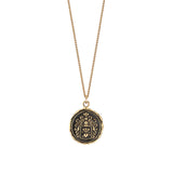 Pyrrha-True Love 14k Gold Talisman-Necklaces-14k Yellow Gold-Blue Ruby Jewellery-Vancouver Canada