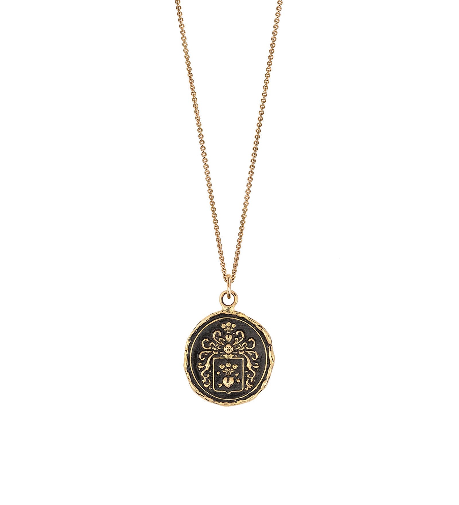 Pyrrha-True Love 14k Gold Talisman-Necklaces-14k Yellow Gold-Blue Ruby Jewellery-Vancouver Canada