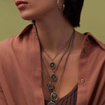 Pyrrha-Trust The Universe Talisman-Necklaces-Oxidized Sterling Silver-Blue Ruby Jewellery-Vancouver Canada