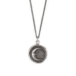 Pyrrha-Trust The Universe Talisman-Necklaces-Oxidized Sterling Silver-Blue Ruby Jewellery-Vancouver Canada