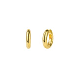 Tashi-Tube Hoops | 15mm-Earrings-14k Gold Vermeil-Blue Ruby Jewellery-Vancouver Canada