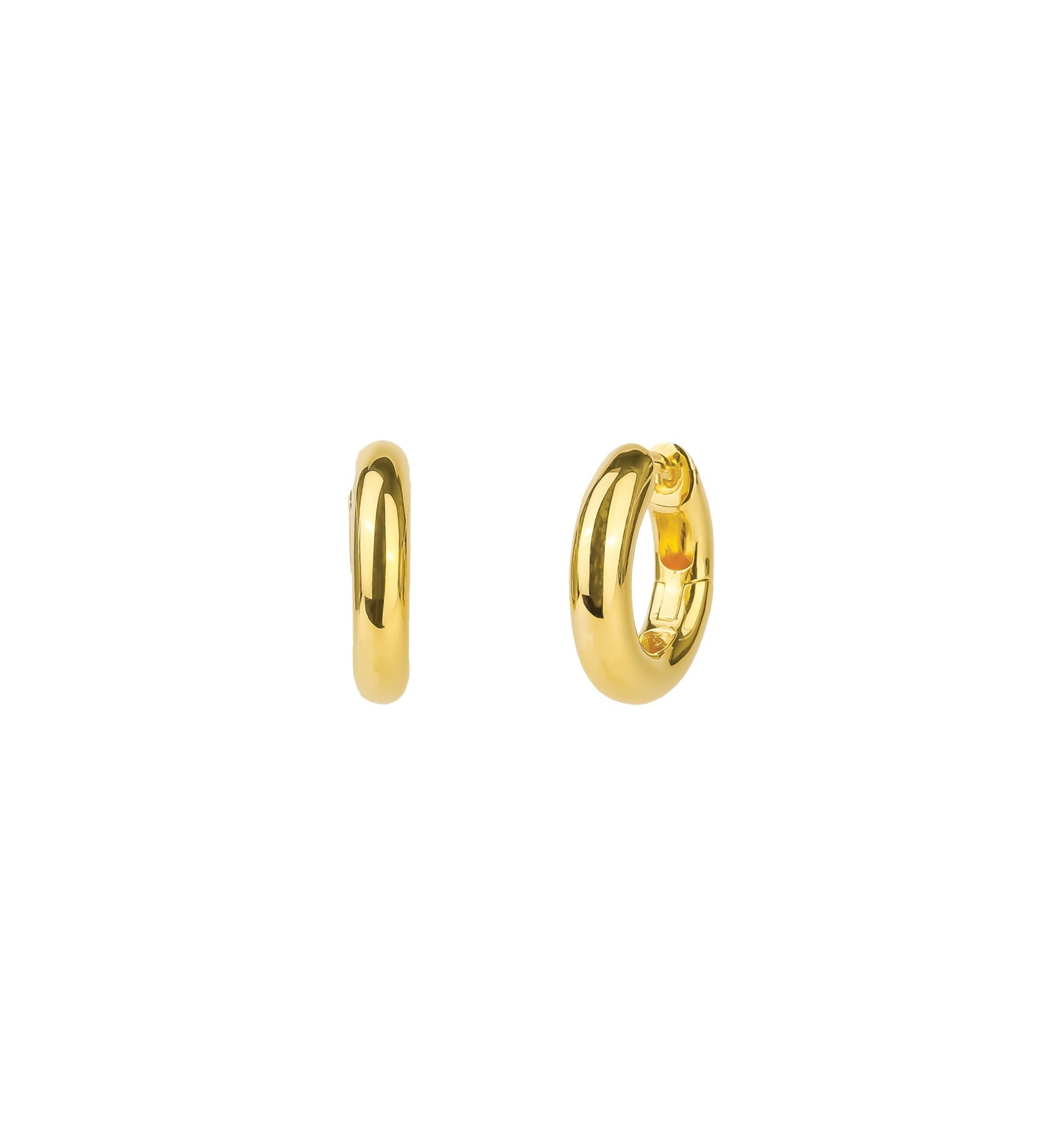 Tashi-Tube Hoops | 15mm-Earrings-14k Gold Vermeil-Blue Ruby Jewellery-Vancouver Canada