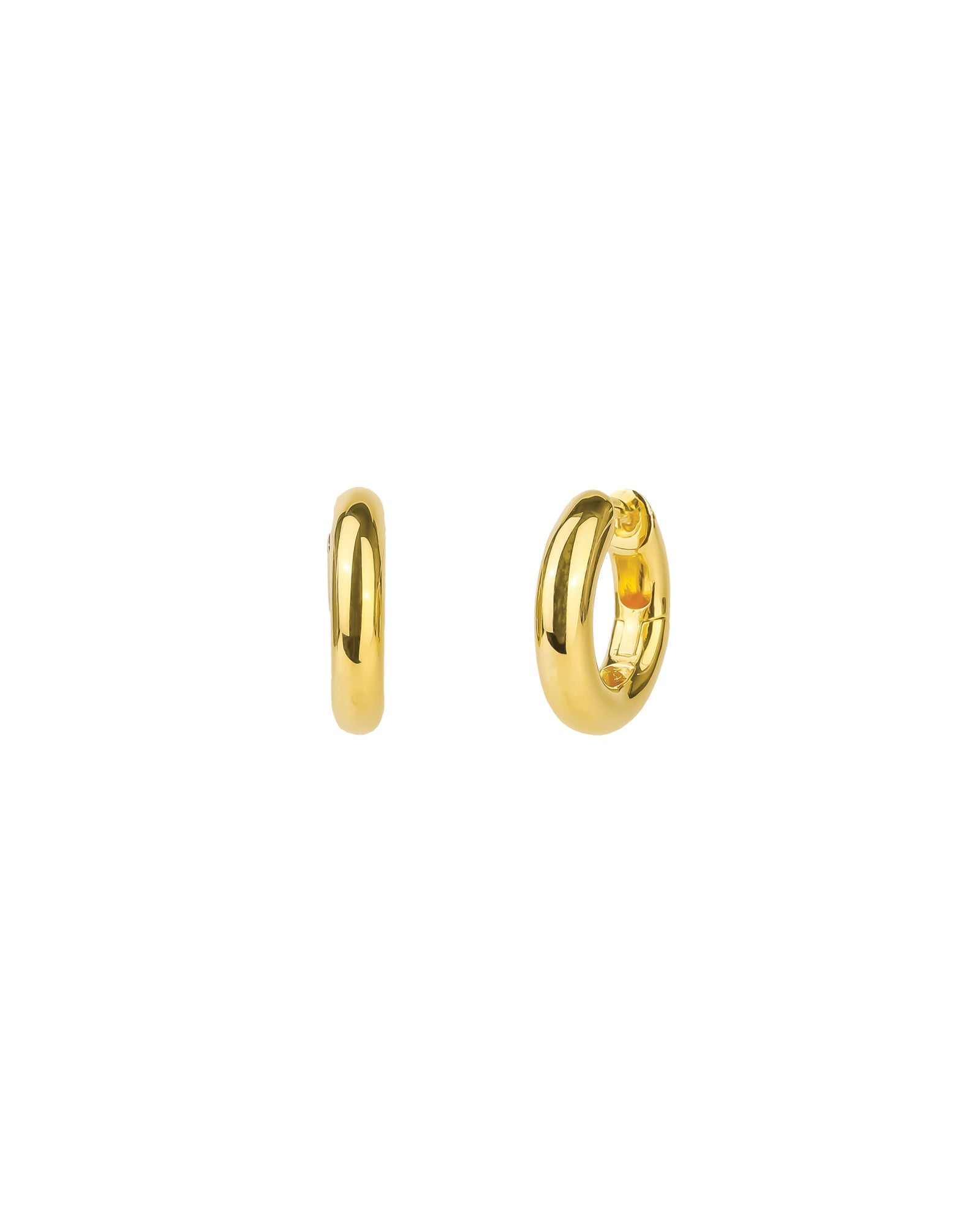 Tashi-Tube Hoops | 15mm-Earrings-14k Gold Vermeil-Blue Ruby Jewellery-Vancouver Canada