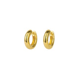 Tashi-Tube Hoops | 20mm-Earrings-14k Gold Vermeil-Blue Ruby Jewellery-Vancouver Canada