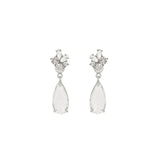 Olive & Piper-Tuyet Drops-Earrings-Silver-Tone, Crystal-Blue Ruby Jewellery-Vancouver Canada