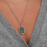 Pyrrha-We Are Stardust Talisman-Necklaces-Oxidized Sterling Silver-Blue Ruby Jewellery-Vancouver Canada