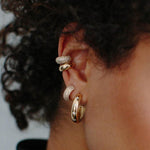 Zoe Chicco-Wide Chubby Ear Cuff-Earrings-14k Yellow Gold-Blue Ruby Jewellery-Vancouver Canada