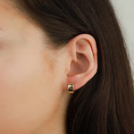 Wide Huggies-Earrings-Goldhive-14k Yellow Gold-Blue Ruby Jewellery-Vancouver-Canada